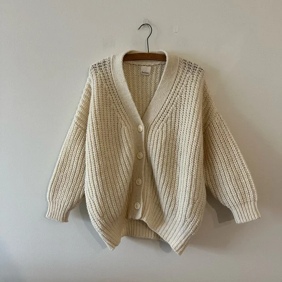 Babaa | Sweaters | Babaa Cardigan No9 Eco Wool Chunky Knit Natural 